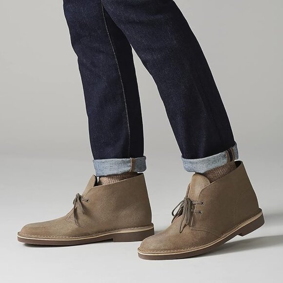 Clarks Mens Suede Bushacre Desert Chukka Boot Size 14 - Picture 1 of 3